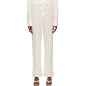 NWT ÉTERNE Off-White Willow Cotton Gauze Lounge Pants-sz Large